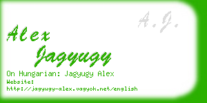 alex jagyugy business card